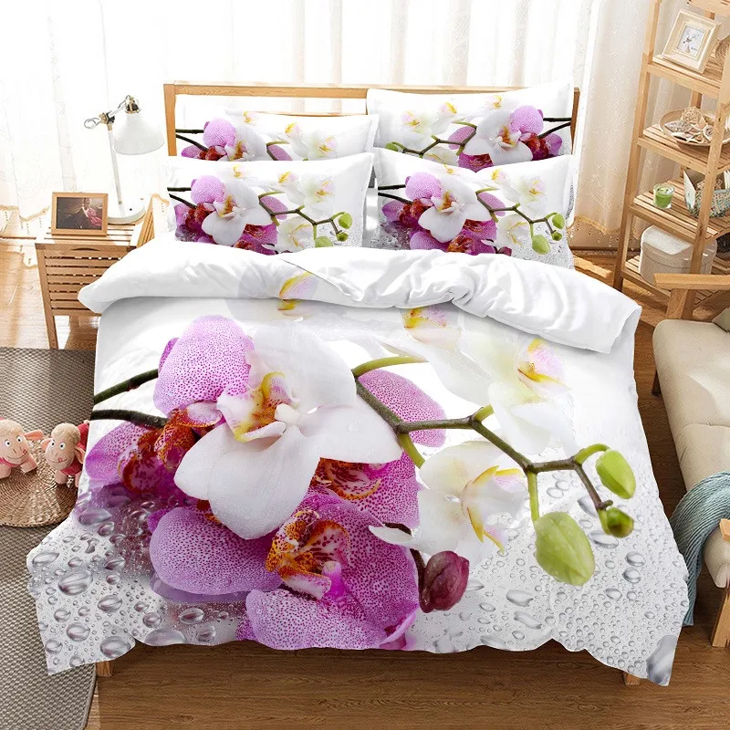 3D Printing Drawing - Set biancheria da letto con fiori