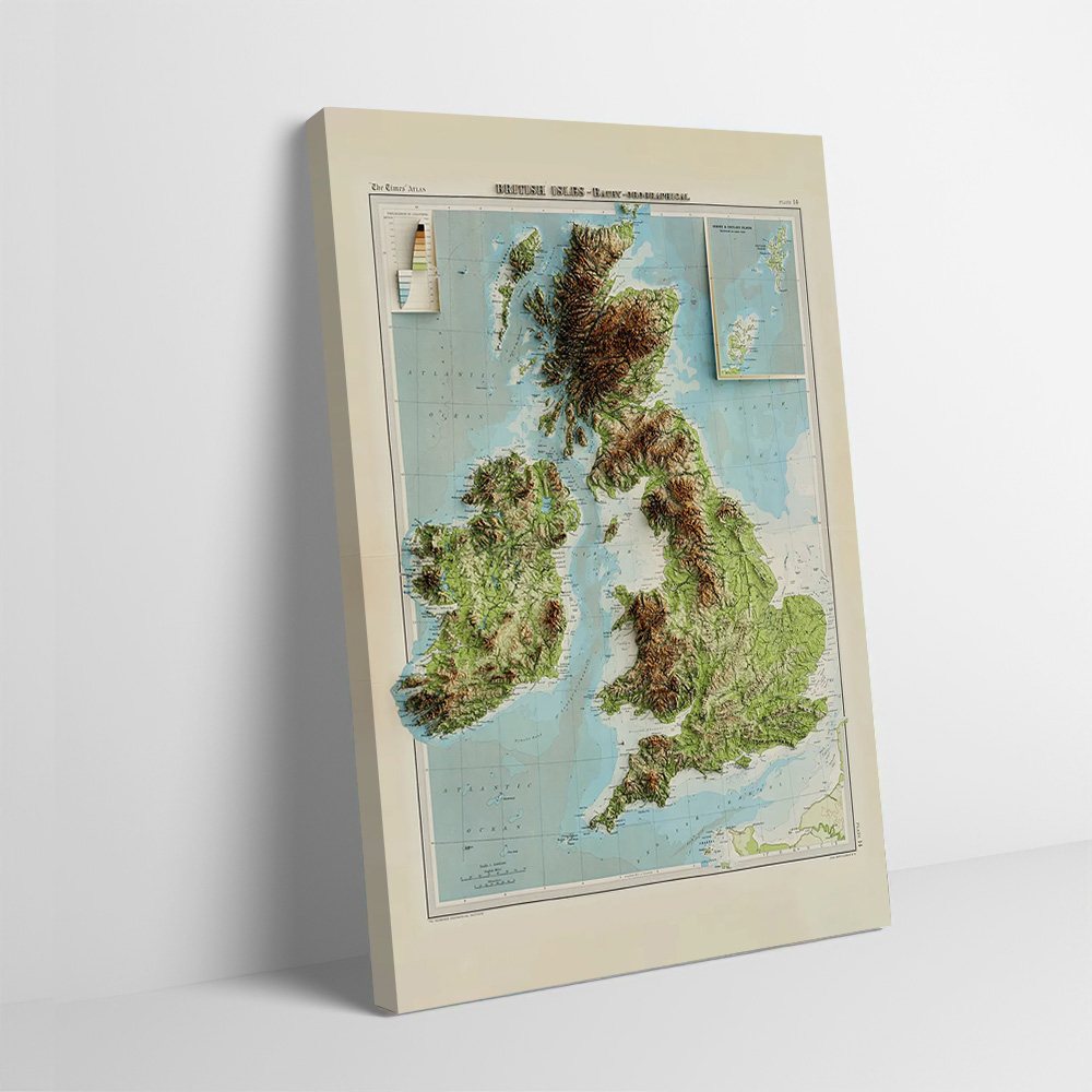 3D Printing Wall - Poster con Mappa in Rilievo 3D