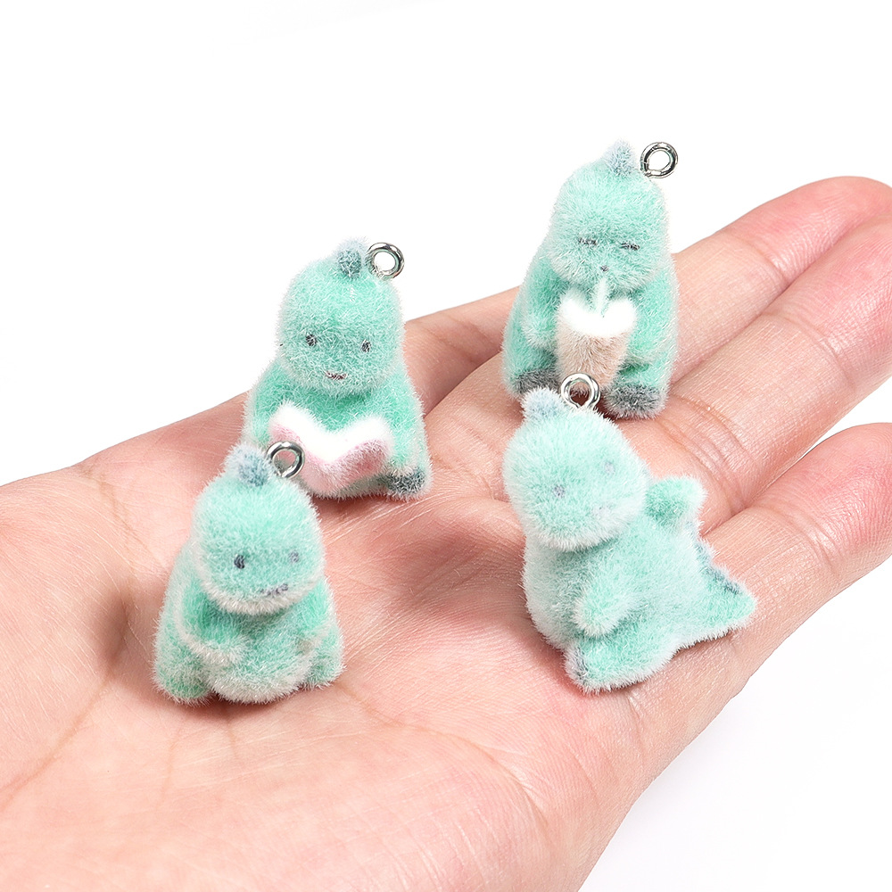 3D Printing Earrings - 4 pezzi 3D mini ciondolo dinosauro