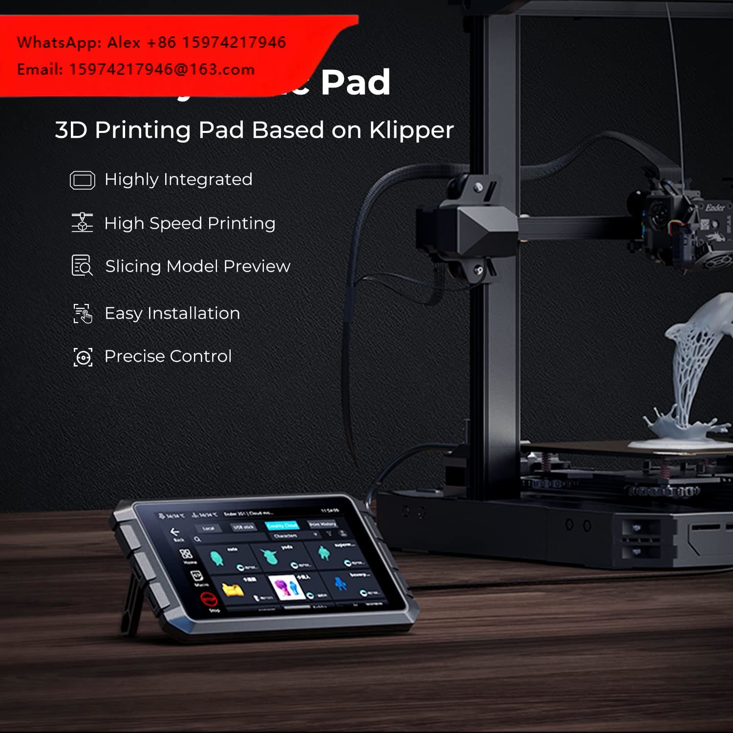 3D Printing Klipper - Creality Sonic Pad T800 Touchscreen da