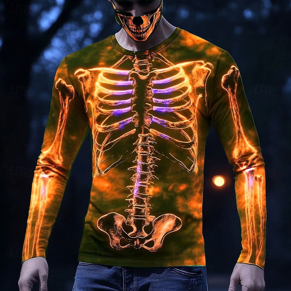 3D Printing X Ray - T-shirt a maniche lunghe con stampa
