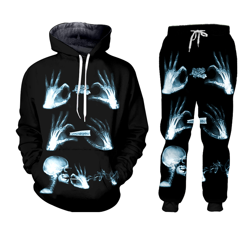 Felpa con cappuccio pantaloni  - 3D Printing X Ray recensione e prezzo