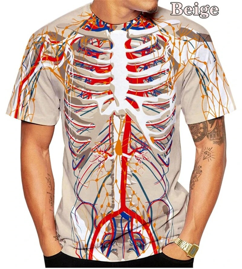Maglietta con grafica scheletr - 3D Printing X Ray recensione e prezzo