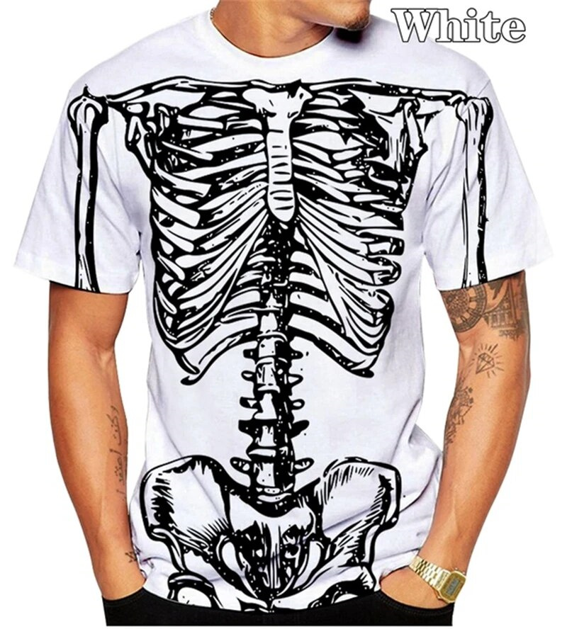 Maglietta con grafica scheletr - 3D Printing X Ray recensione e prezzo