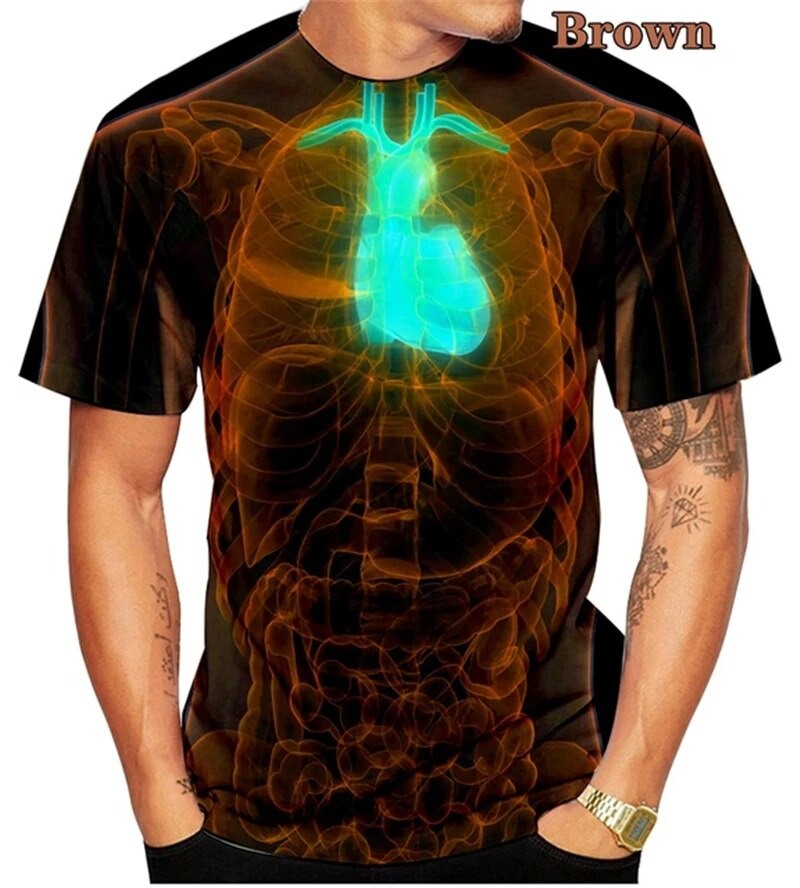 Maglietta con grafica scheletr - 3D Printing X Ray recensione e prezzo