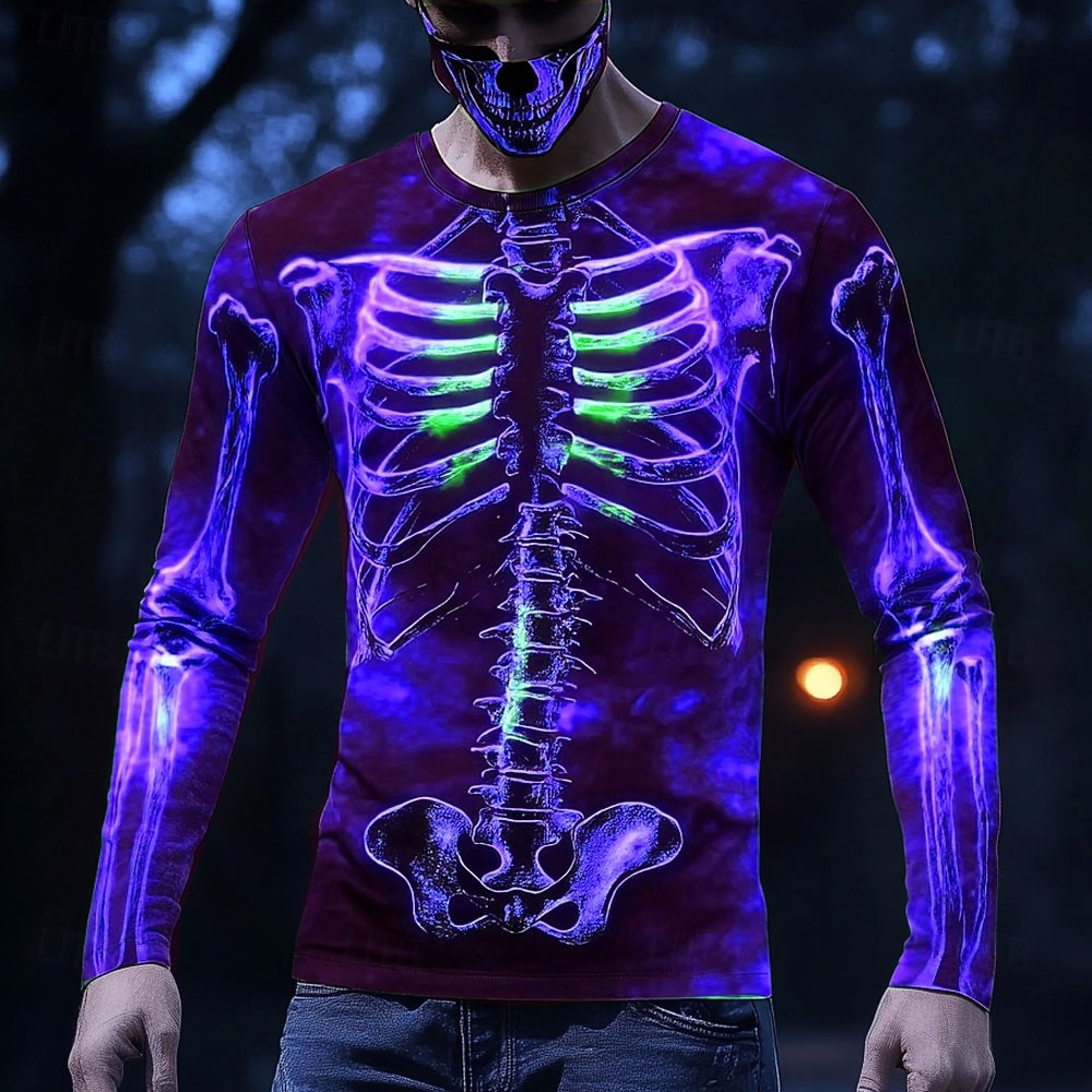 T-shirt a maniche lunghe con s - 3D Printing X Ray recensione e prezzo