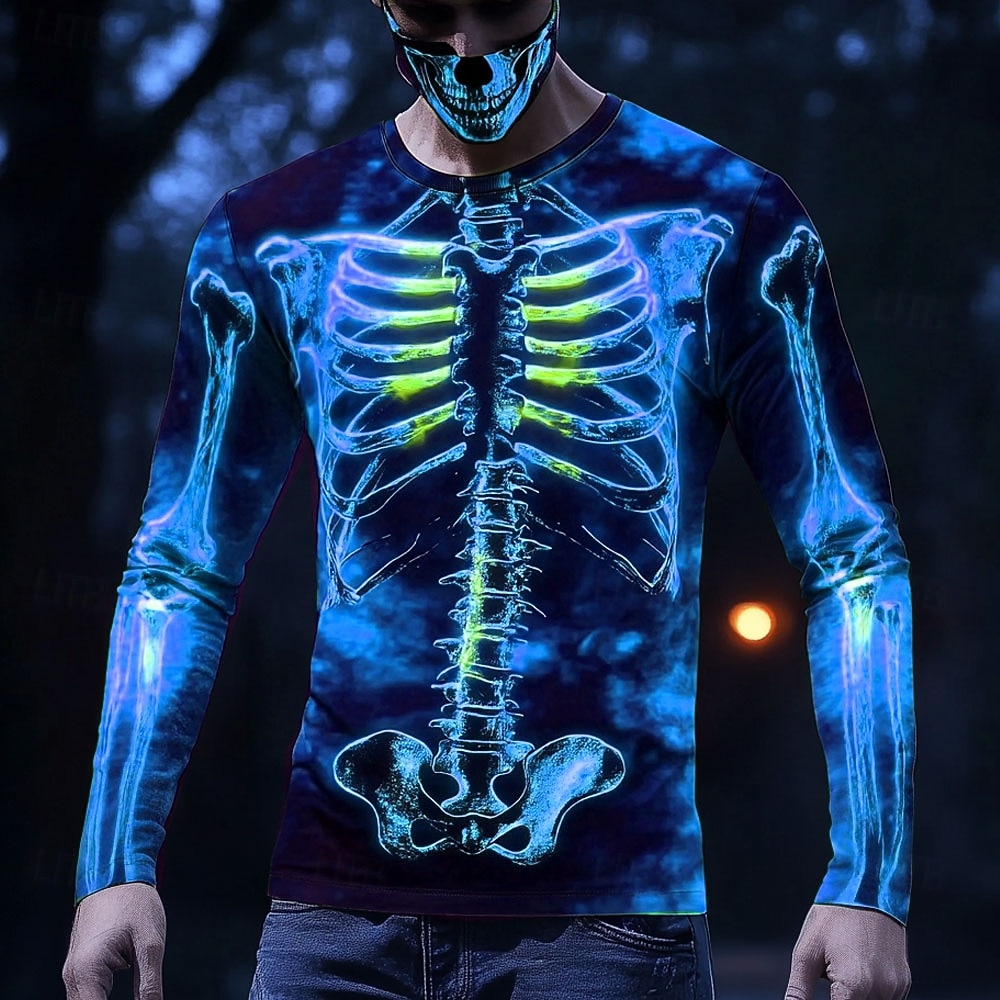 T-shirt a maniche lunghe con s - 3D Printing X Ray recensione e prezzo
