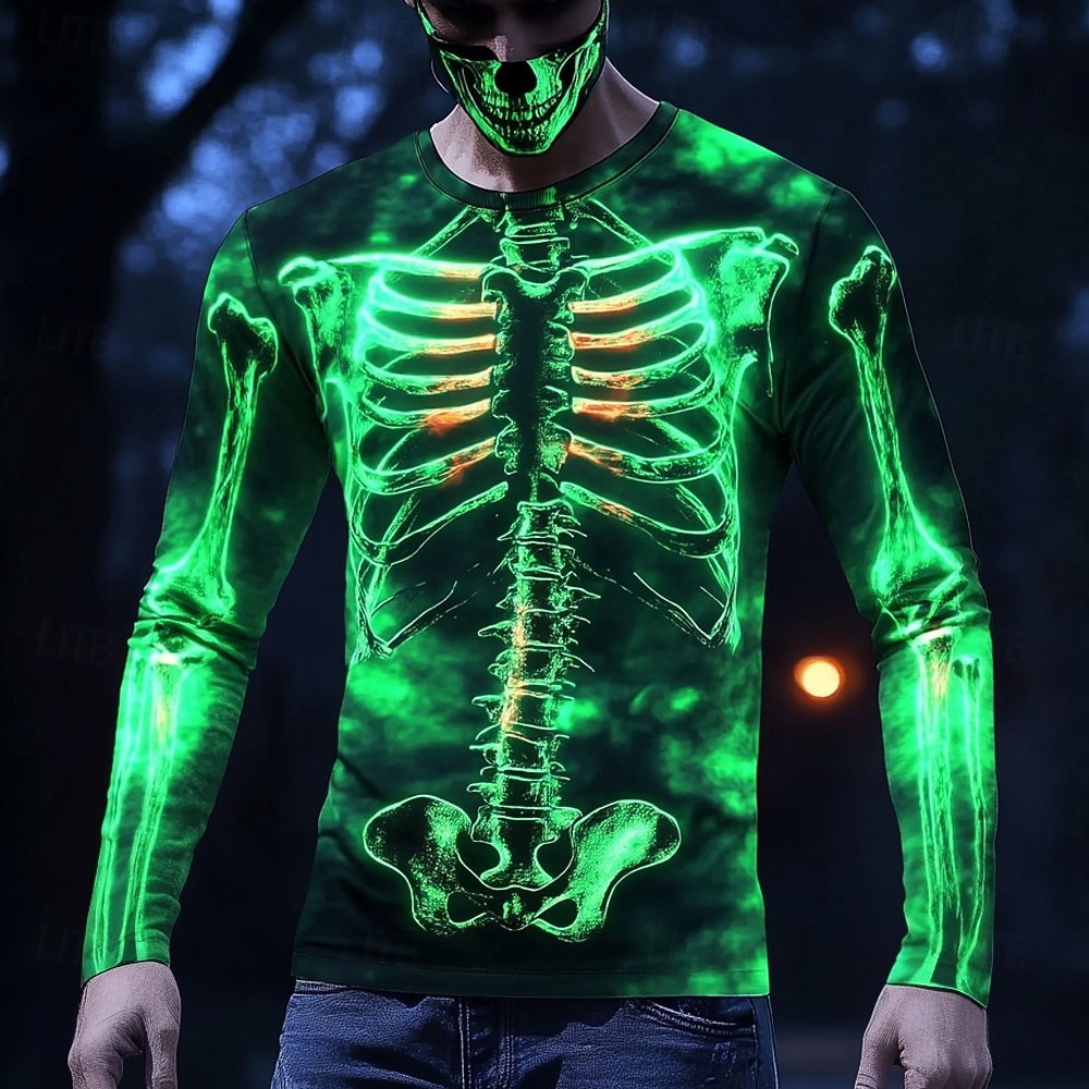 T-shirt a maniche lunghe con s - 3D Printing X Ray recensione e prezzo